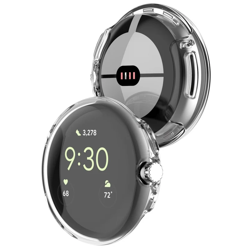 Absolut Modisch Google Pixel Watch Hülle mit Displayschutz in Silikon / TPU