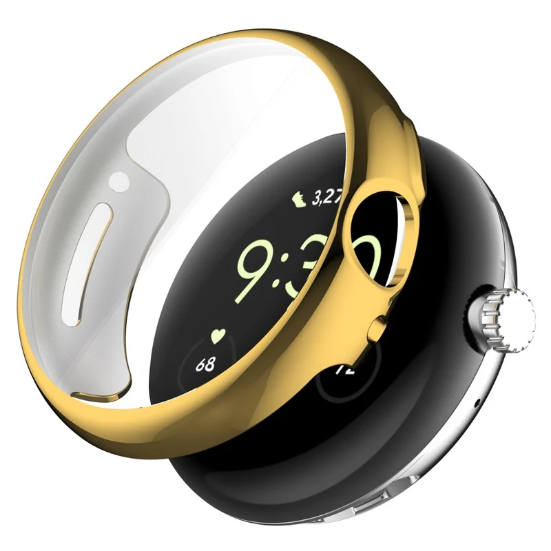 Stilvoll Google Pixel Watch Hülle mit Displayschutz in Silikon / TPU