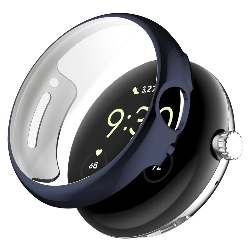 Stilvoll Google Pixel Watch Hülle mit Displayschutz in Silikon / TPU