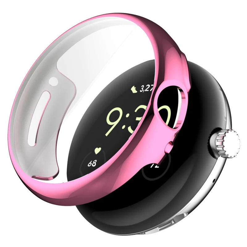 Stilvoll Google Pixel Watch Hülle mit Displayschutz in Silikon / TPU