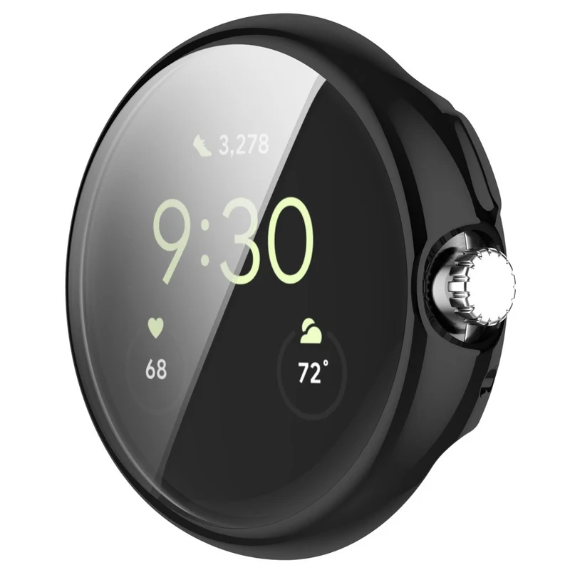 Stilvoll Google Pixel Watch Hülle mit Displayschutz in Silikon / TPU