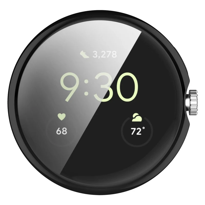 Stilvoll Google Pixel Watch Hülle mit Displayschutz in Silikon / TPU