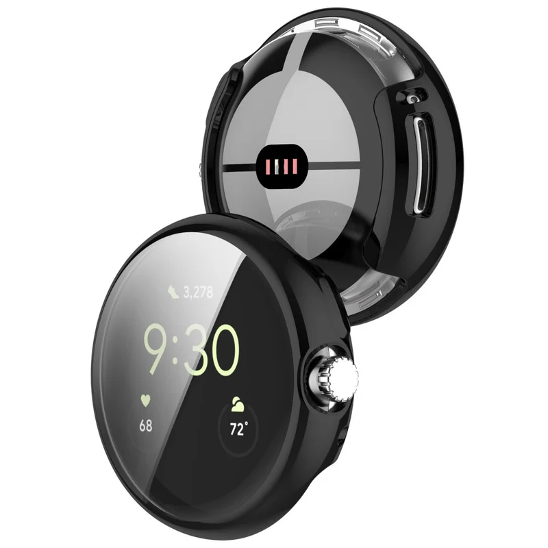 Stilvoll Google Pixel Watch Hülle mit Displayschutz in Silikon / TPU