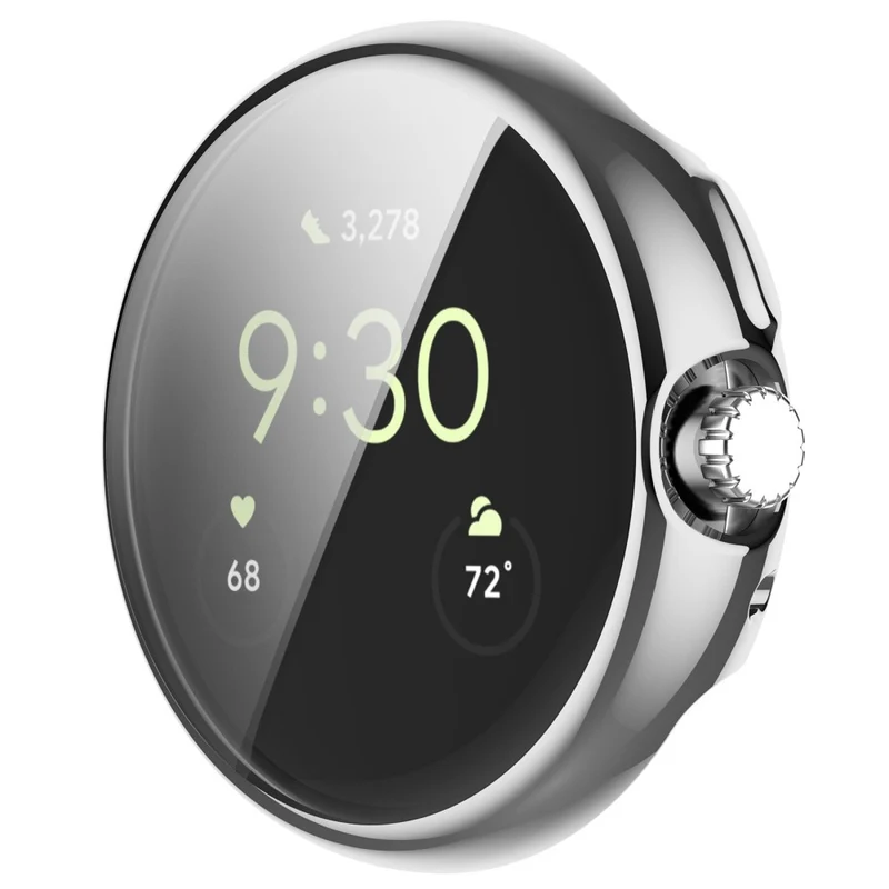 Stilvoll Google Pixel Watch Hülle mit Displayschutz in Silikon / TPU