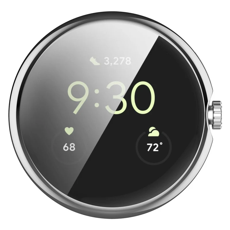 Stilvoll Google Pixel Watch Hülle mit Displayschutz in Silikon / TPU