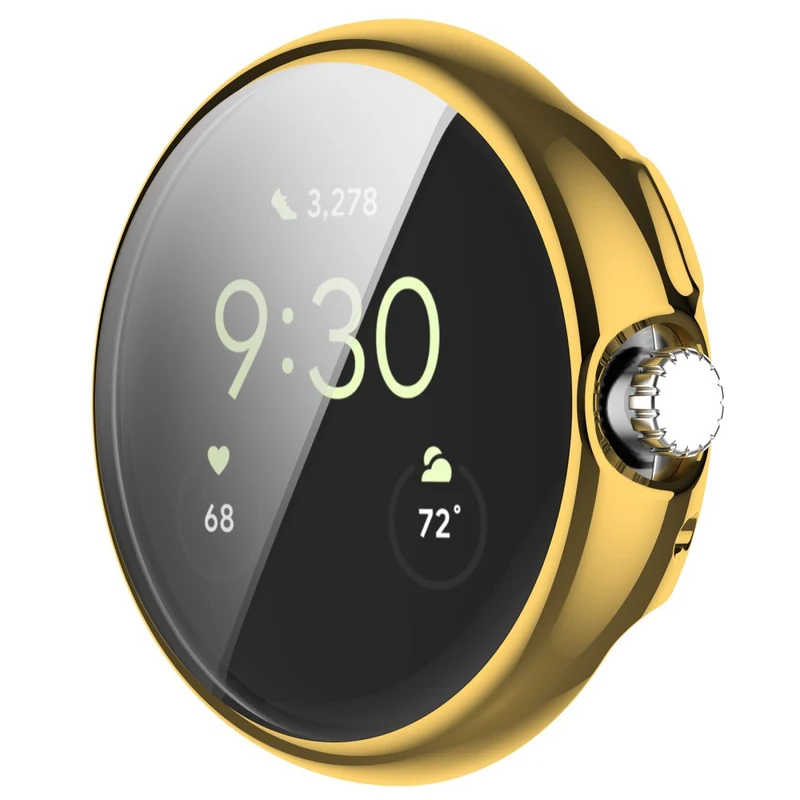 Stilvoll Google Pixel Watch Hülle mit Displayschutz in Silikon / TPU