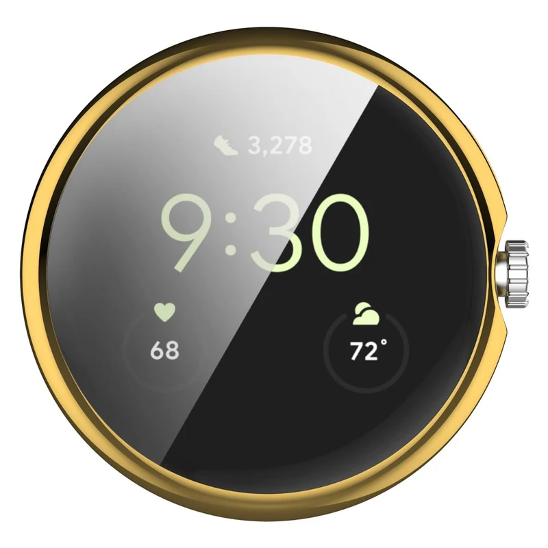 Stilvoll Google Pixel Watch Hülle mit Displayschutz in Silikon / TPU