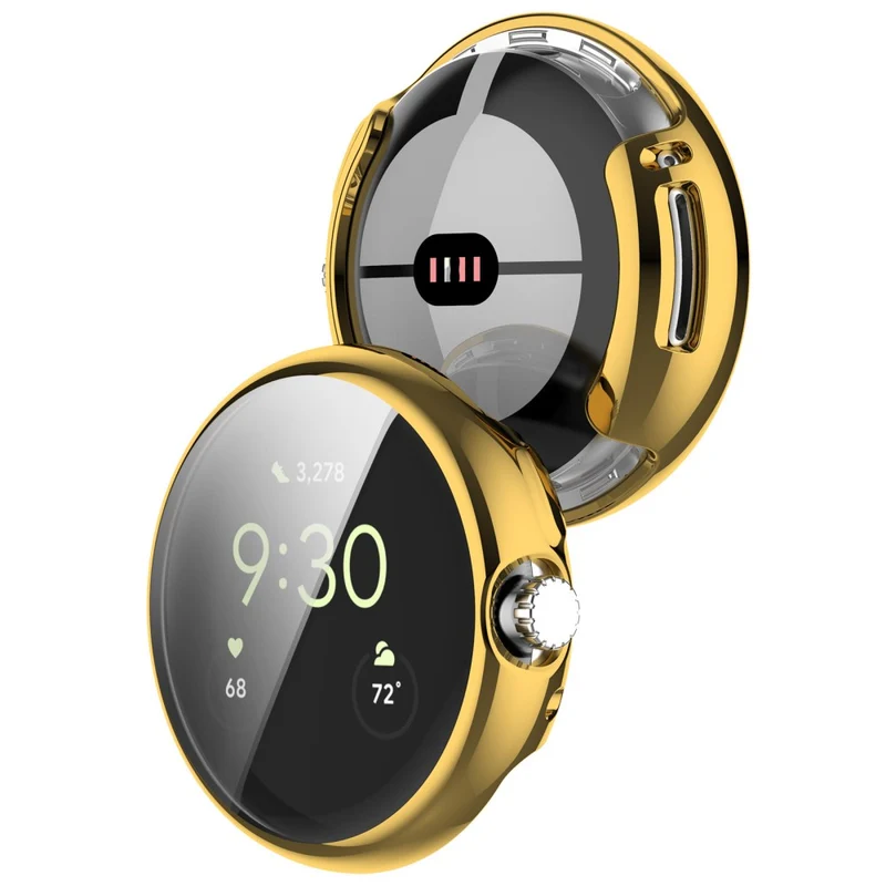 Stilvoll Google Pixel Watch Hülle mit Displayschutz in Silikon / TPU