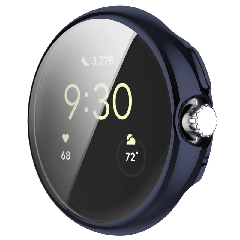 Stilvoll Google Pixel Watch Hülle mit Displayschutz in Silikon / TPU