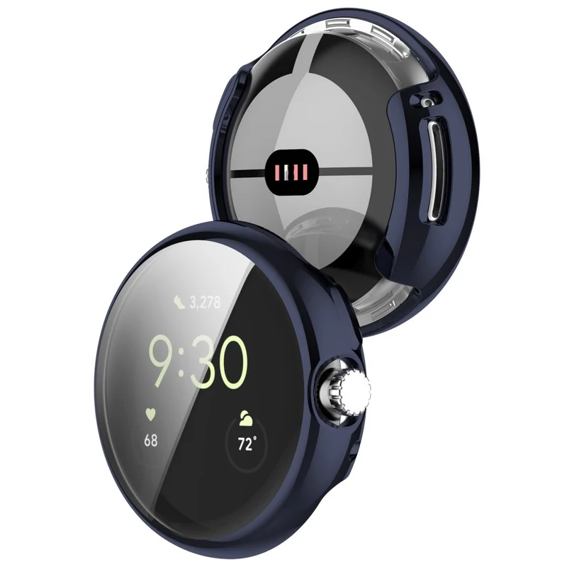Stilvoll Google Pixel Watch Hülle mit Displayschutz in Silikon / TPU
