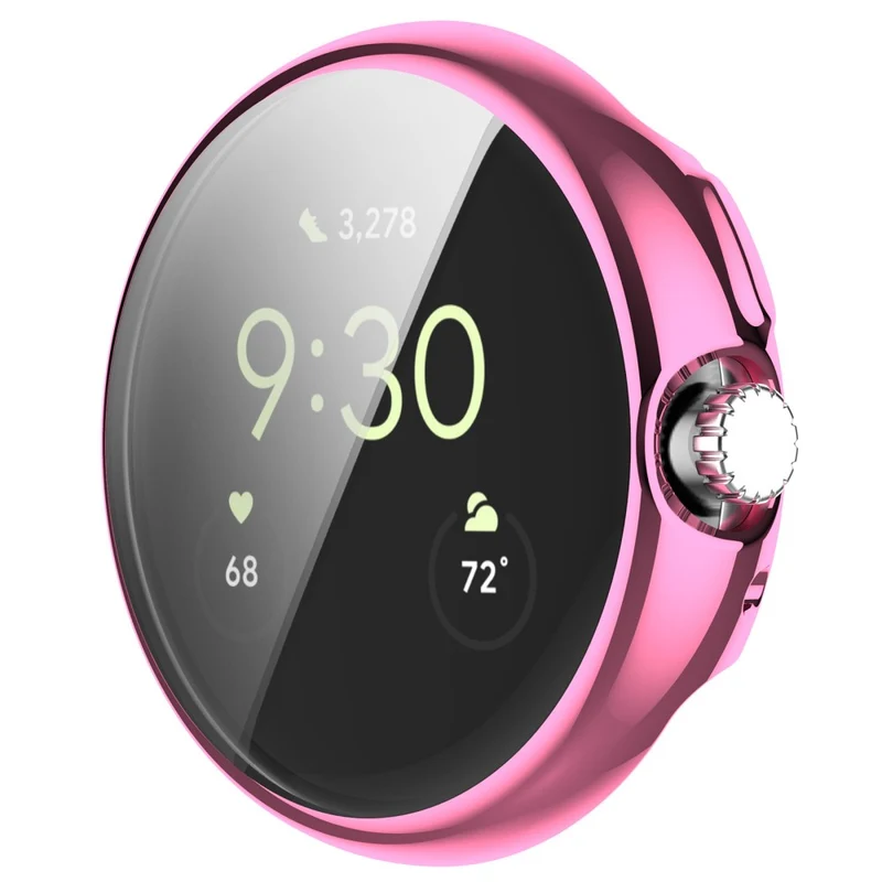Stilvoll Google Pixel Watch Hülle mit Displayschutz in Silikon / TPU
