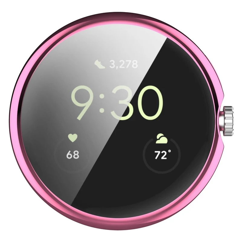 Stilvoll Google Pixel Watch Hülle mit Displayschutz in Silikon / TPU