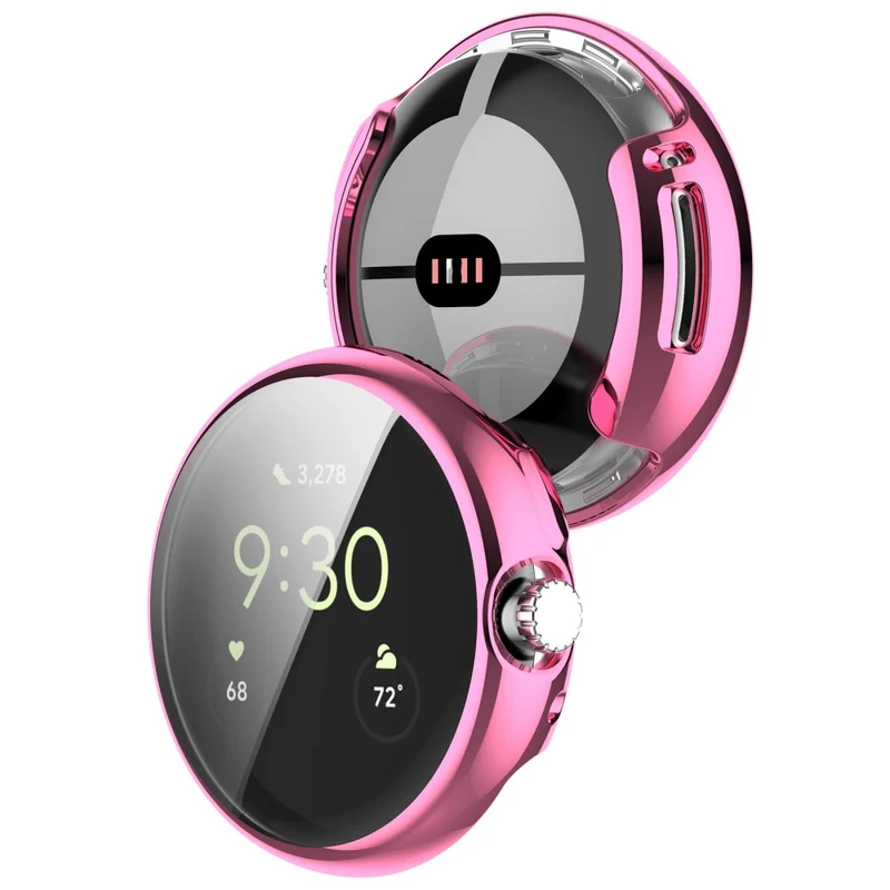 Stilvoll Google Pixel Watch Hülle mit Displayschutz in Silikon / TPU