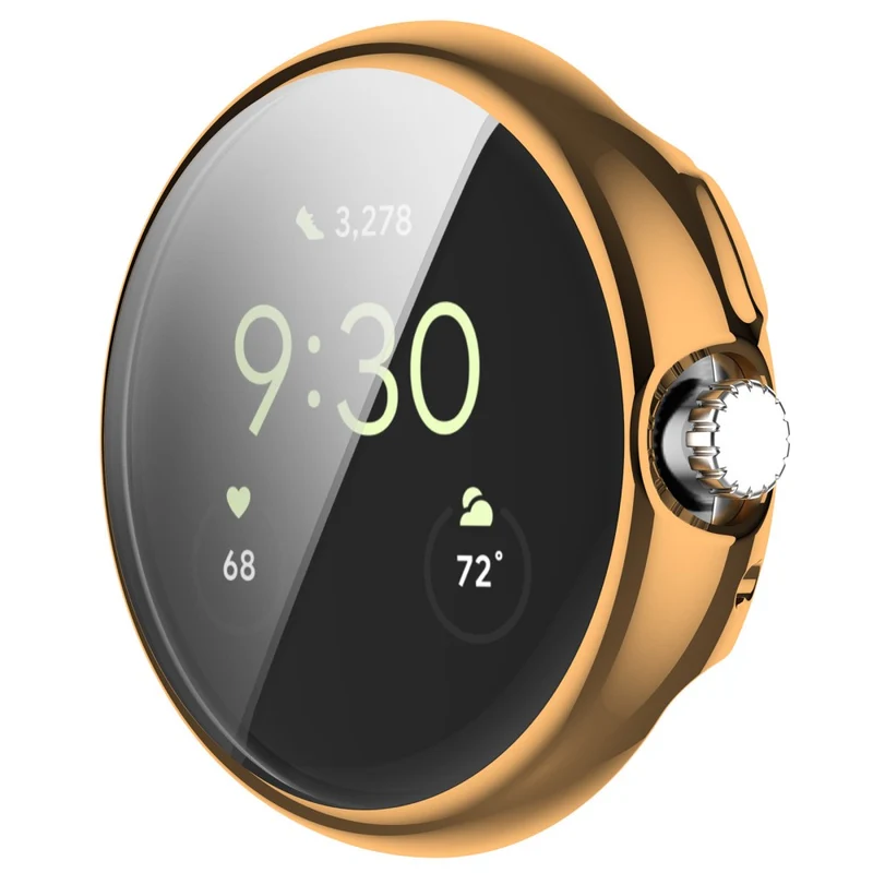 Stilvoll Google Pixel Watch Hülle mit Displayschutz in Silikon / TPU