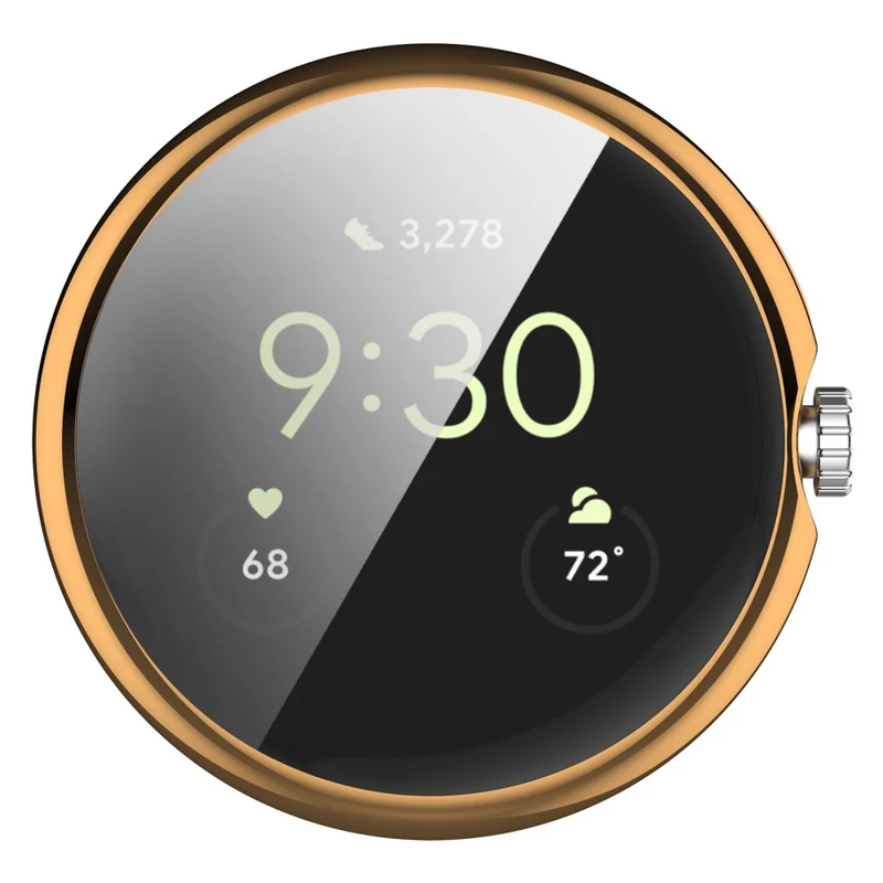 Stilvoll Google Pixel Watch Hülle mit Displayschutz in Silikon / TPU