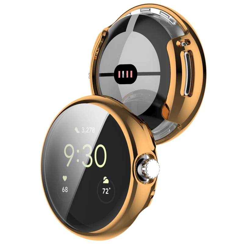Stilvoll Google Pixel Watch Hülle mit Displayschutz in Silikon / TPU