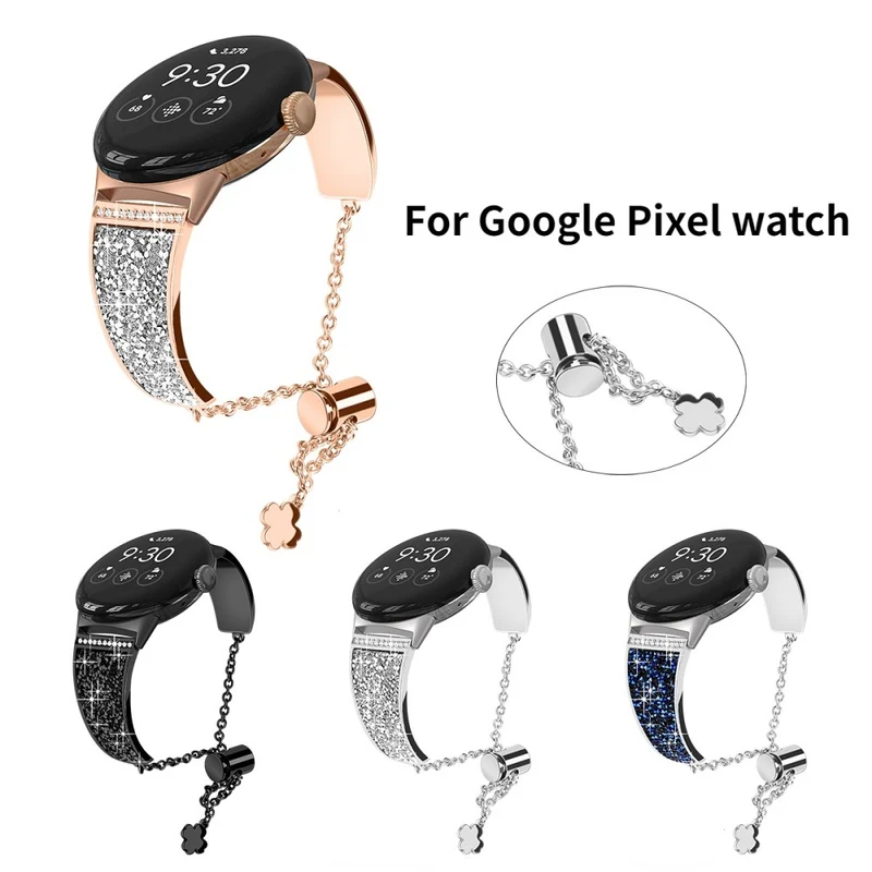 Absolut gut Google Pixel Watch Metall und Strass armband