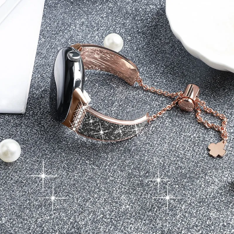 Absolut gut Google Pixel Watch Metall und Strass armband