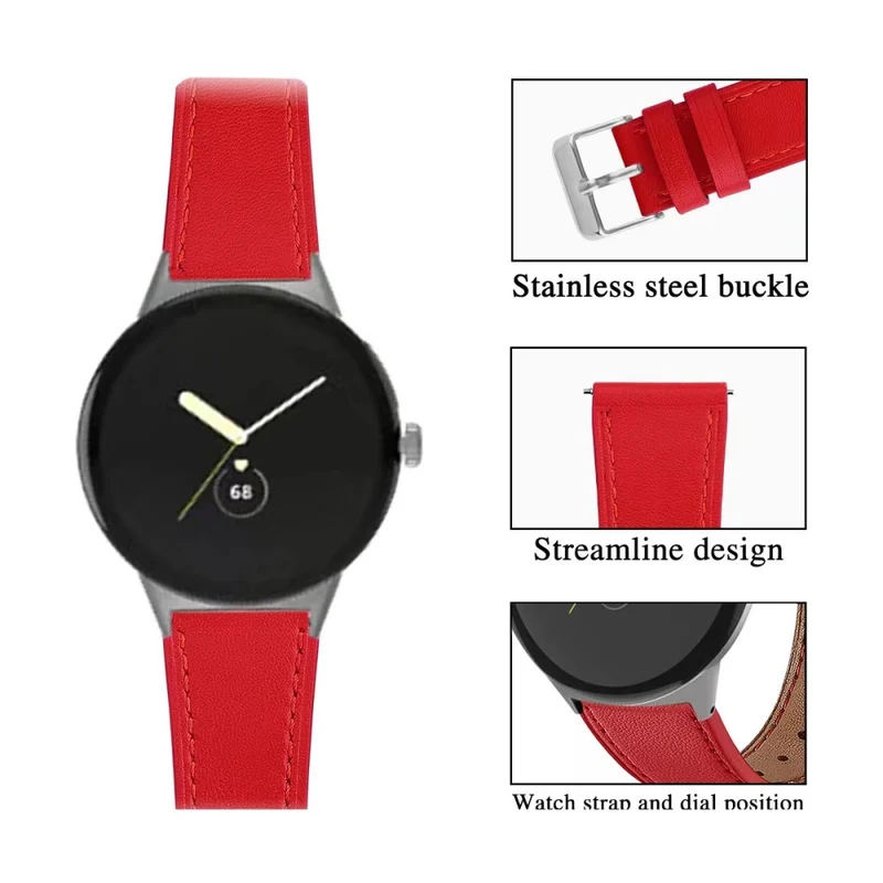 Mega fantastisch Google Pixel Watch Echtes Leder armband