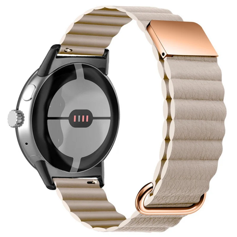 Mega modisch Google Pixel Watch Echtes Leder armband