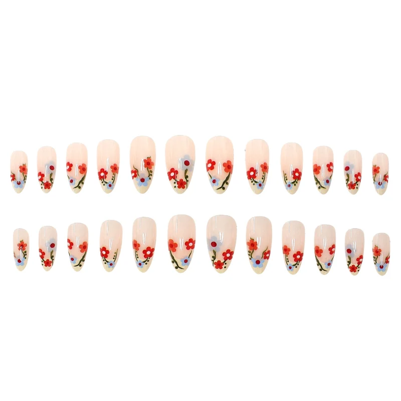 Blumiges Press-On Nagelset