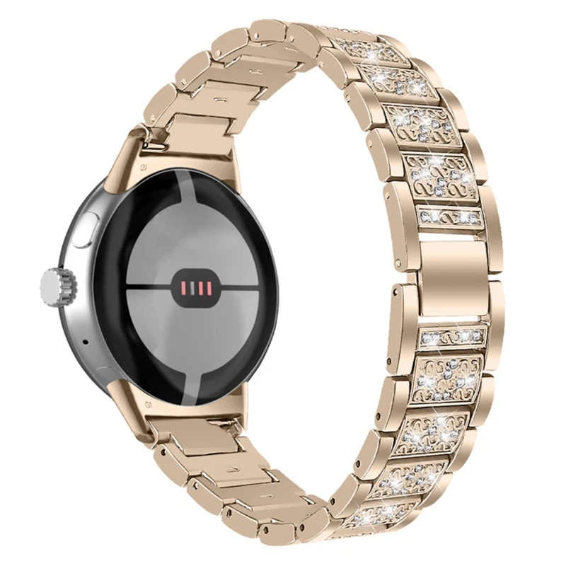 Sehr langlebig Google Pixel Watch Metall und Strass armband