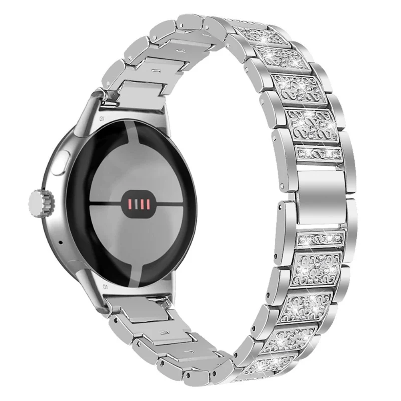 Sehr langlebig Google Pixel Watch Metall und Strass armband