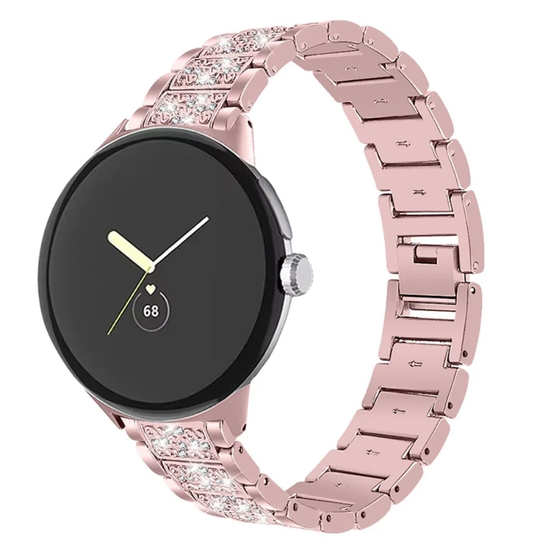 Sehr langlebig Google Pixel Watch Metall und Strass armband