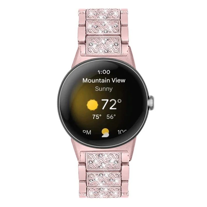 Sehr langlebig Google Pixel Watch Metall und Strass armband