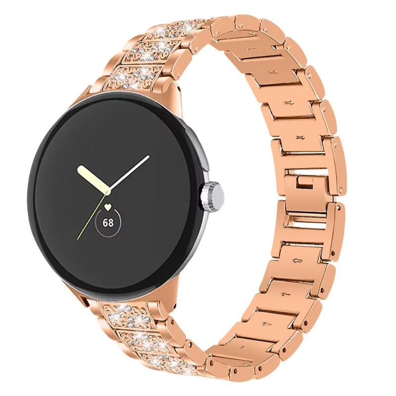 Sehr langlebig Google Pixel Watch Metall und Strass armband