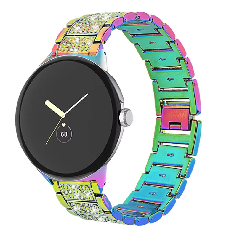 Sehr langlebig Google Pixel Watch Metall und Strass armband