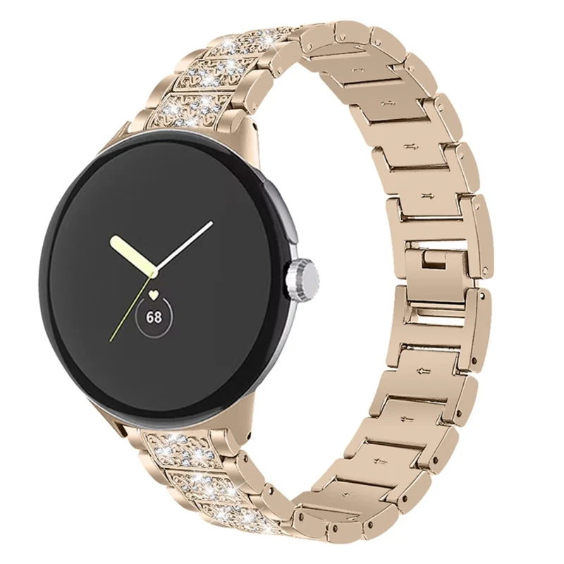 Sehr langlebig Google Pixel Watch Metall und Strass armband