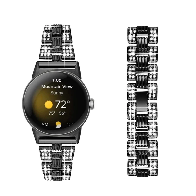 Sehr cool Google Pixel Watch Metall und Strass armband