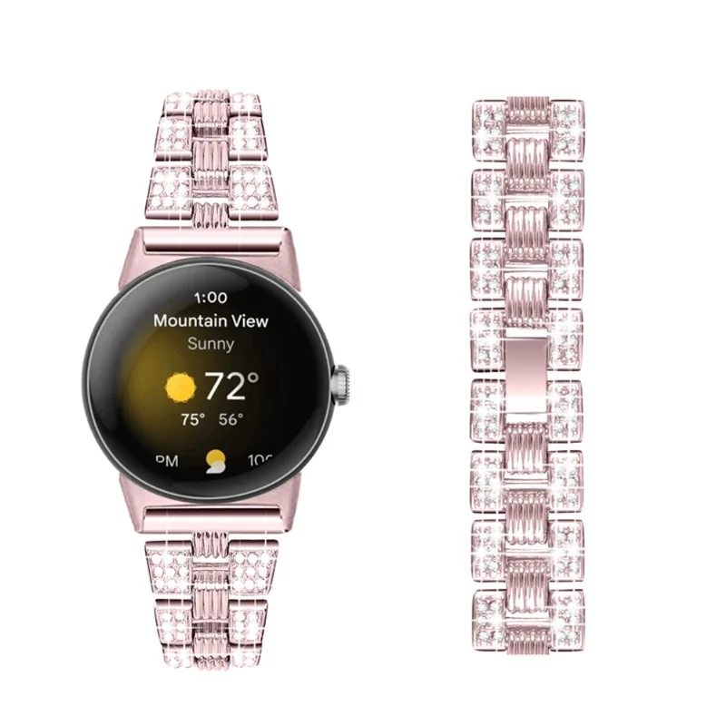 Sehr cool Google Pixel Watch Metall und Strass armband