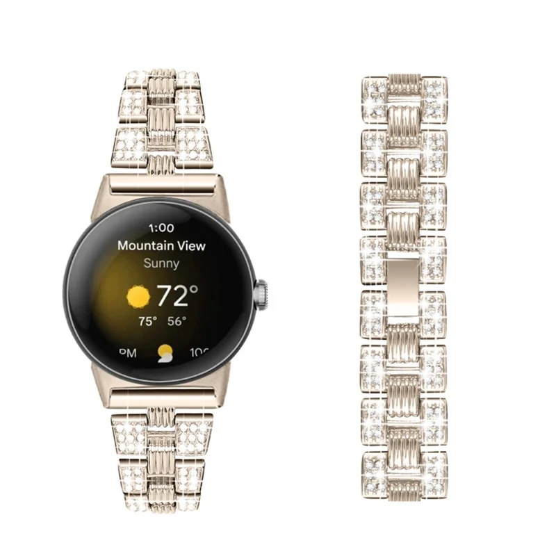 Sehr cool Google Pixel Watch Metall und Strass armband