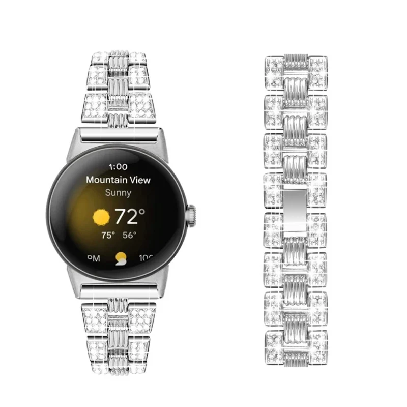 Sehr cool Google Pixel Watch Metall und Strass armband