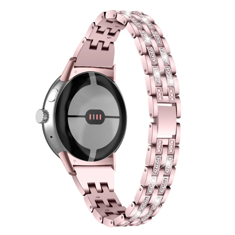 Stilvoll Google Pixel Watch Metall und Strass armband