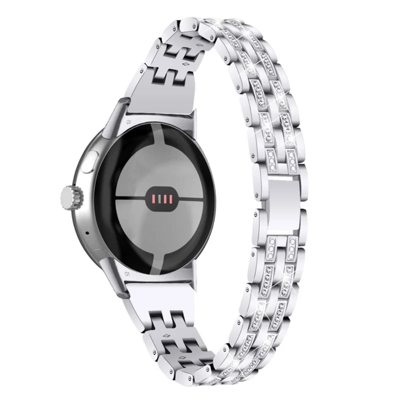 Stilvoll Google Pixel Watch Metall und Strass armband