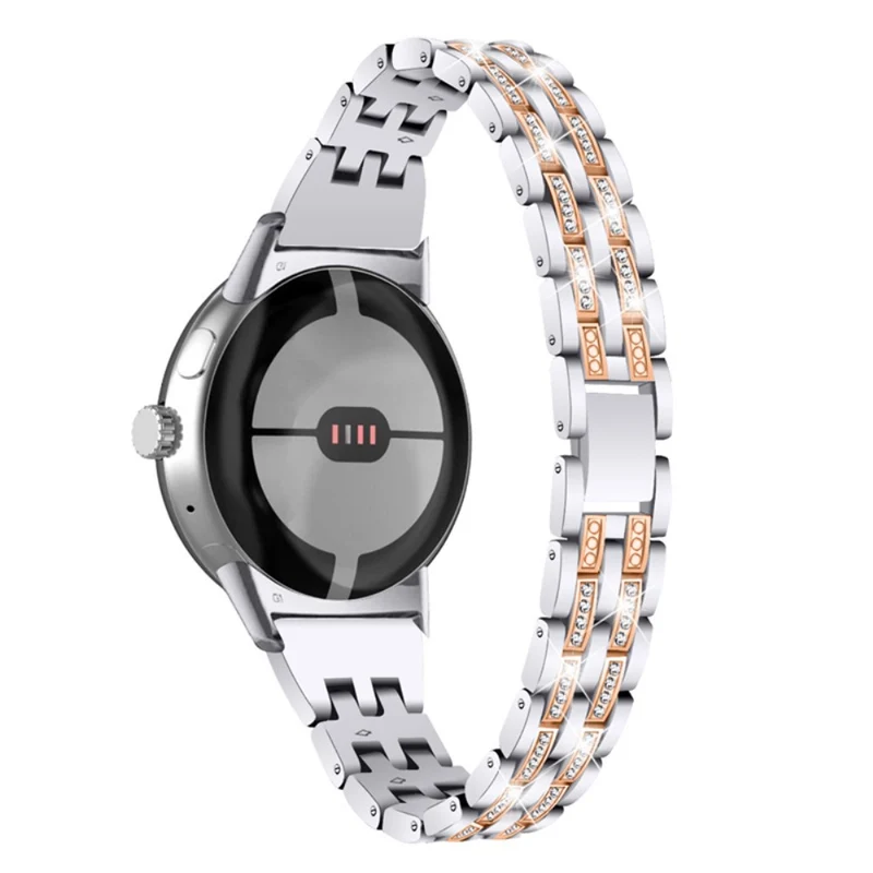 Stilvoll Google Pixel Watch Metall und Strass armband