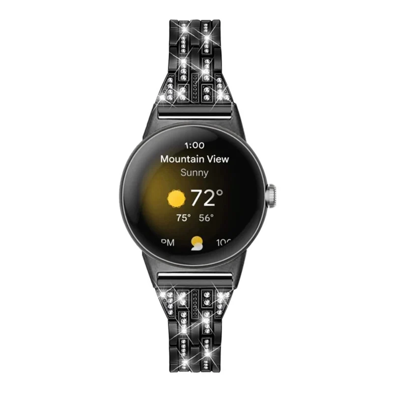 Stilvoll Google Pixel Watch Metall und Strass armband