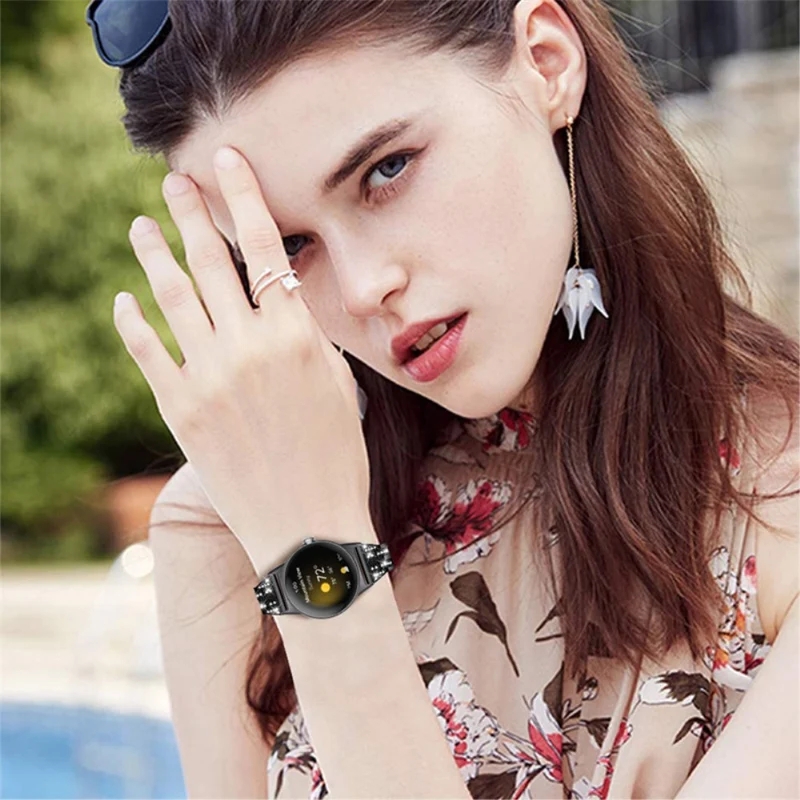 Stilvoll Google Pixel Watch Metall und Strass armband
