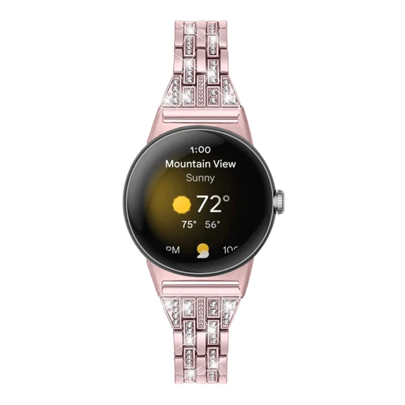Stilvoll Google Pixel Watch Metall und Strass armband