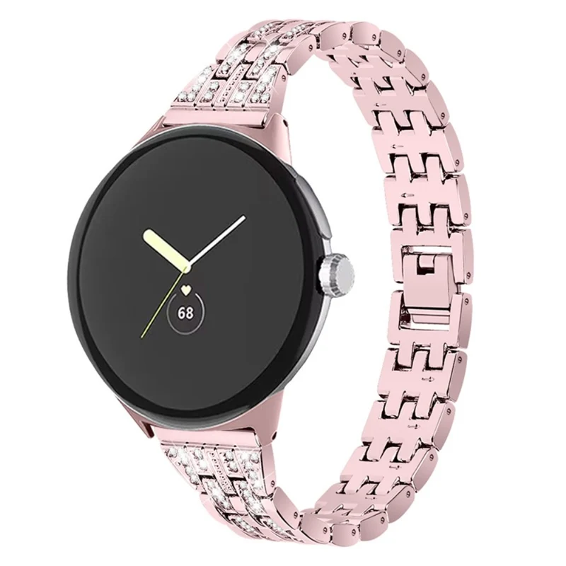 Stilvoll Google Pixel Watch Metall und Strass armband
