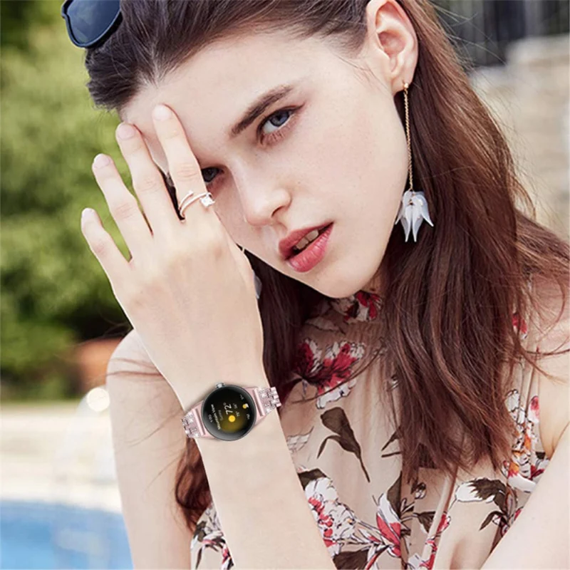 Stilvoll Google Pixel Watch Metall und Strass armband