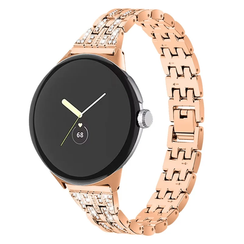 Stilvoll Google Pixel Watch Metall und Strass armband