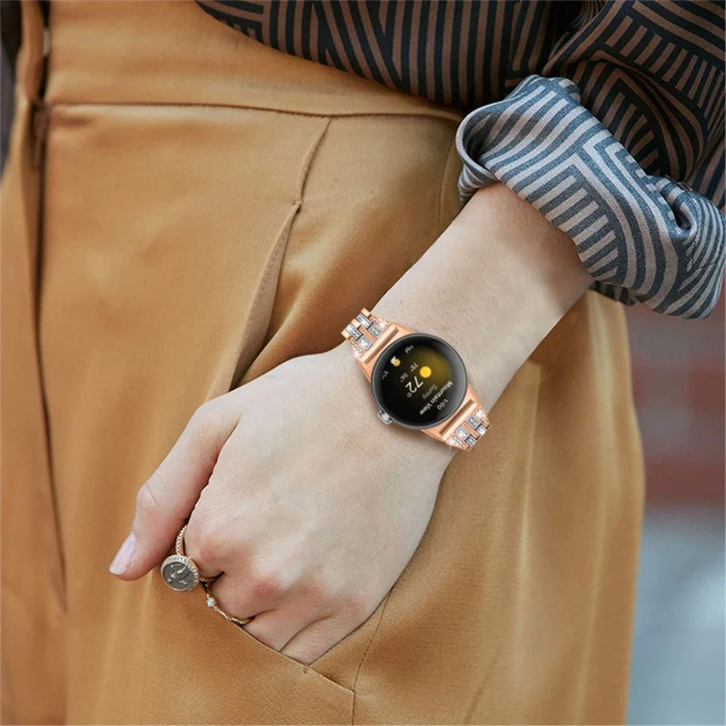 Stilvoll Google Pixel Watch Metall und Strass armband