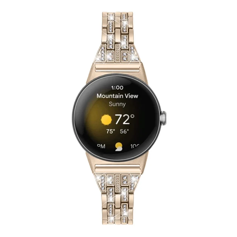 Stilvoll Google Pixel Watch Metall und Strass armband
