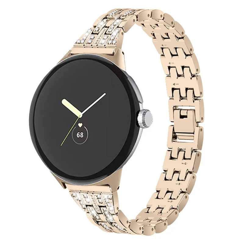 Stilvoll Google Pixel Watch Metall und Strass armband