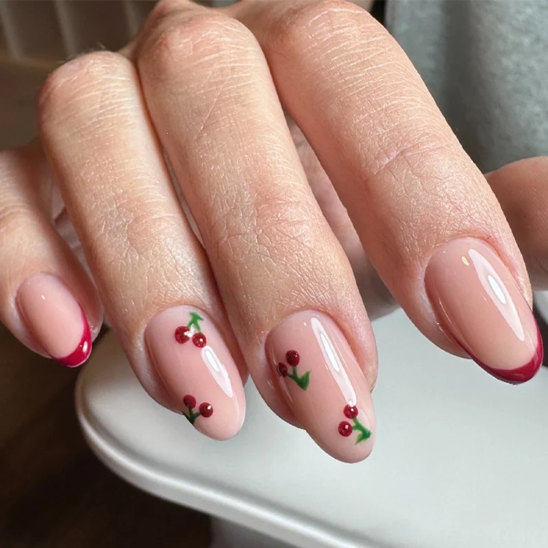 Kirschblüten Themen Press-On Nagelkunst