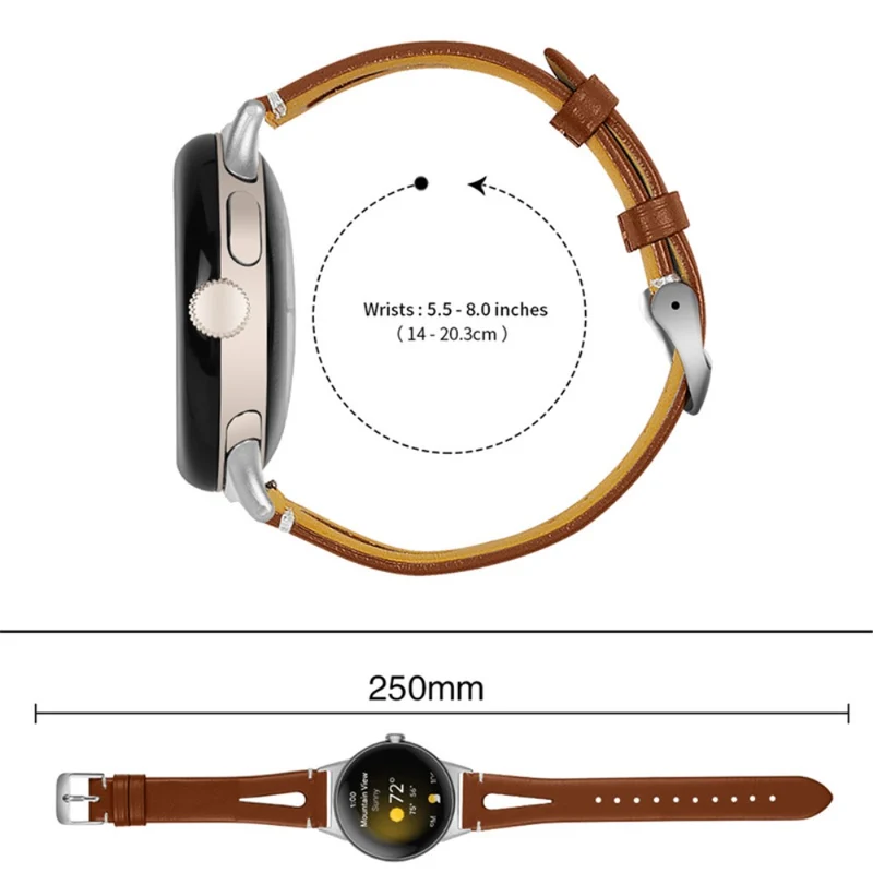 Mega elegant Google Pixel Watch Echtes Leder armband